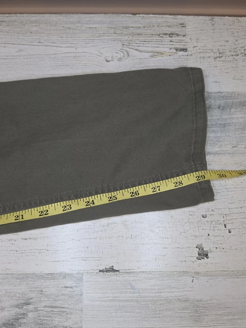 Sun + Stone Mens Cargo Pants 31x30 Olive Green Utility Straight Leg Stretch